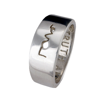 Personalised Ring, Love Peace Truth and Beauty - Click Image to Close